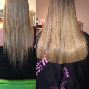 Frayed to blunt cut